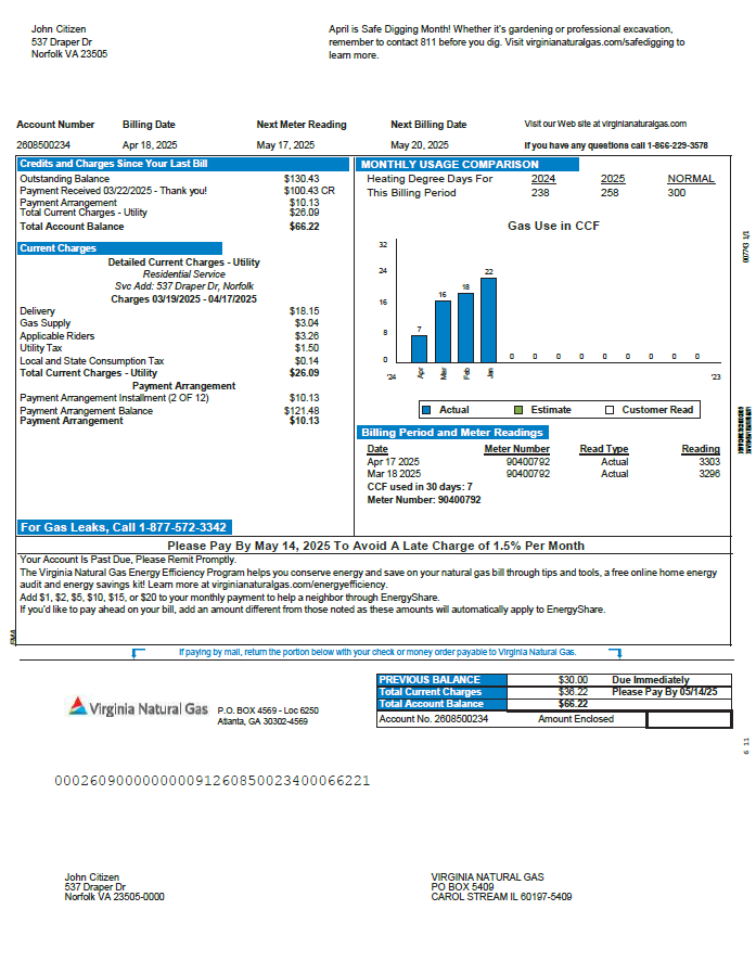  Minol USA business utility bill 